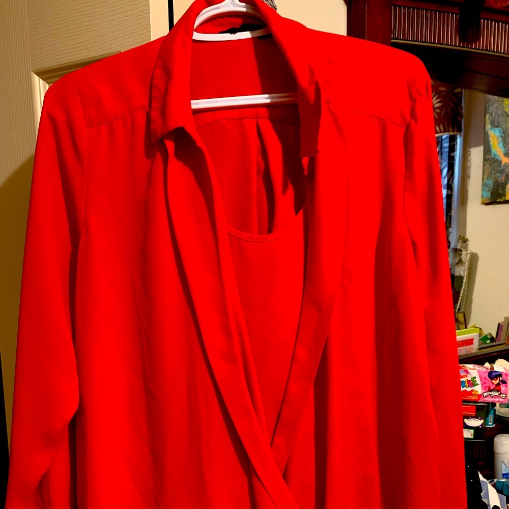 Rich red blouse